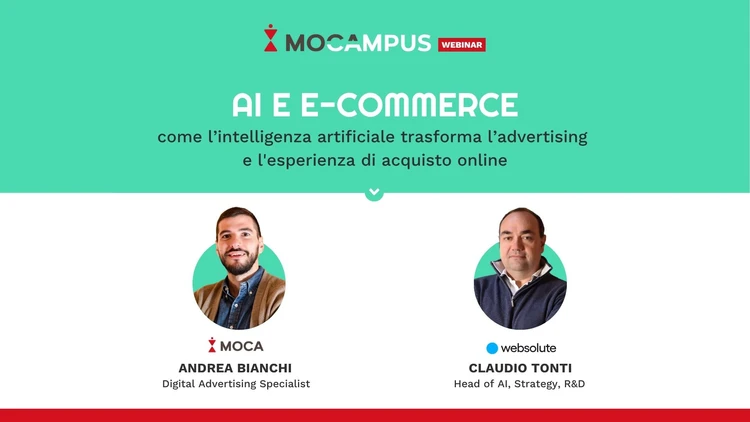 Copertina Mocampus Webinar "AI e e-comerce"