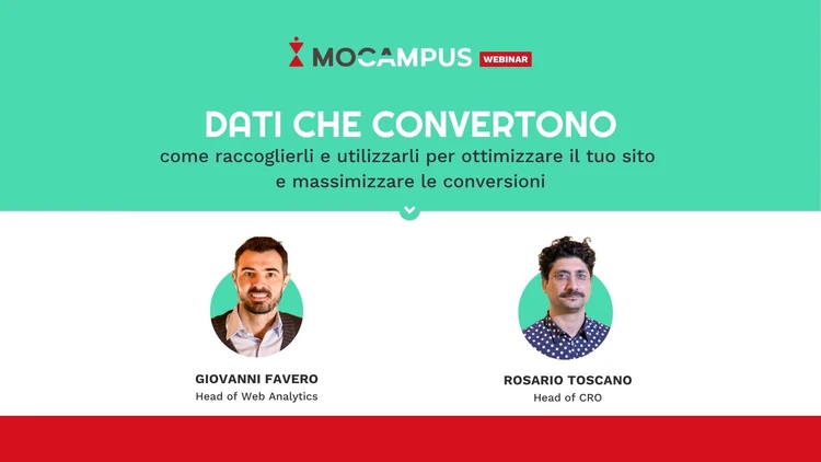 Copertina Mocampus Webinar "Dati che convertono"