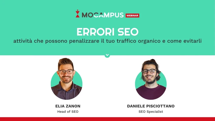 Copertina Mocampus Webinar "Errori SEO"