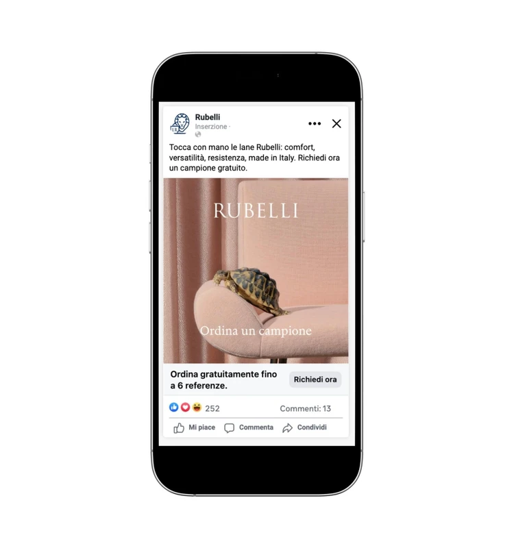 Esempio di inserzione Rubelli
