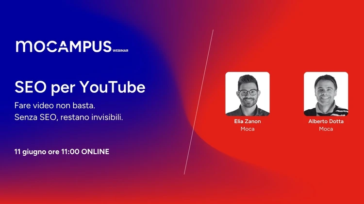Copertina Mocampus Webinar SEO Social Week: SEO per YouTube