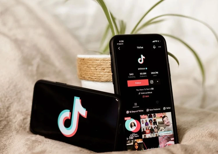 Smartphone con TikTok