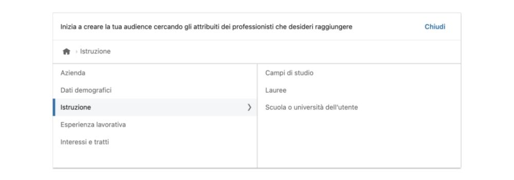 Linkedin-Istruzione
