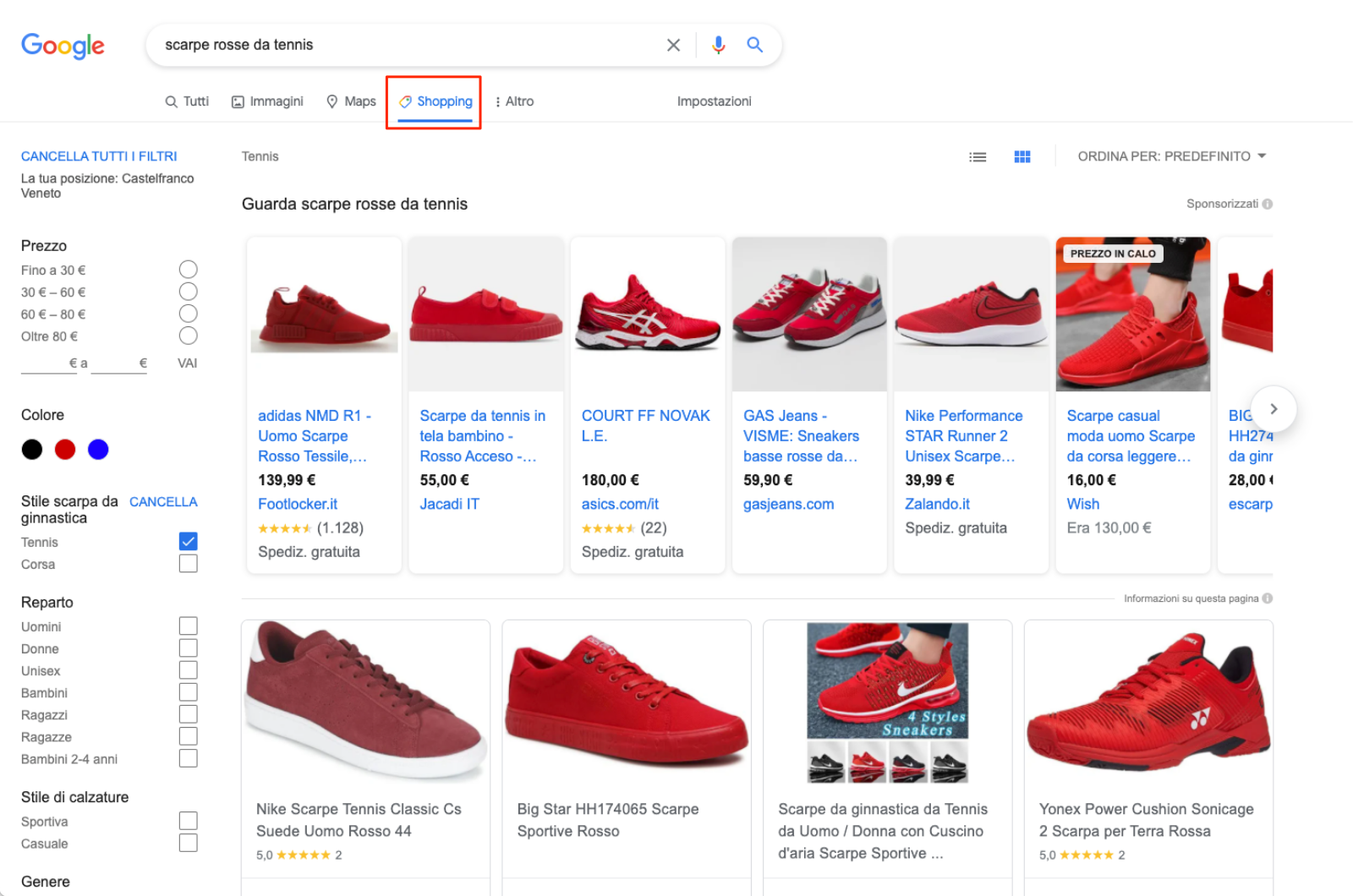 SERP Google Shopping