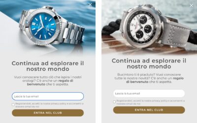 Pop up personalizzato per e-commerce Venezianico.